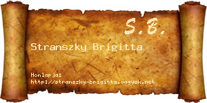 Stranszky Brigitta névjegykártya
